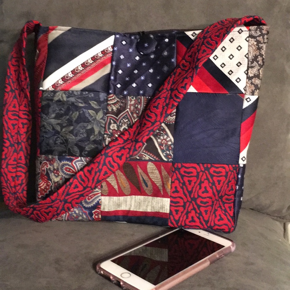 Necktie Patchwork Bag